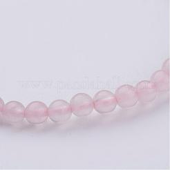 Natürliche Rose Stretch-Armbänder Quarz wulstige&nbsp;BJEW-JB02459-01