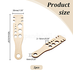 Необработанные деревянные подвески WOOD-WH0026-37D-01