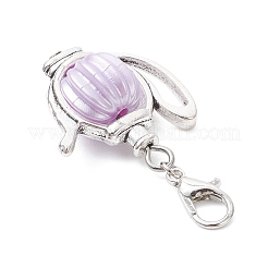 Подвеска для чайника из искусственного акрилового жемчуга и тибетского серебряного сплава HJEW-JM03980