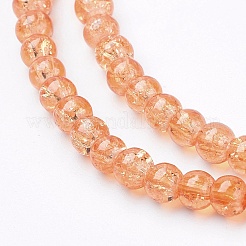 1 filo perle tonde in vetro trasparente crackle fili&nbsp;X-CCG-Q001-4mm-05