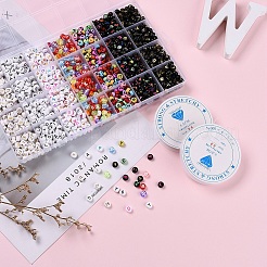 1400шт 7 стильные акриловые бусины с буквами MACR-YW0001-28