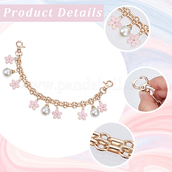 2 шт. 2 стиля розовая цинковая эмаль бант цветок подвеска кабель цепочка кошелек цепи&nbsp;FIND-BBC0004-57