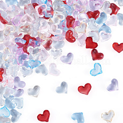 160 Stück 8 Farben Herz-Harz-Cabochons&nbsp;MRMJ-TA0001-51