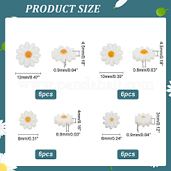 24шт 4 стиля натуральные бусины из пресноводных ракушек SHEL-NB0001-60