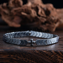 Браслеты из синтетических немагнитных гематитовых бусин для мужчин&nbsp;WZ5779