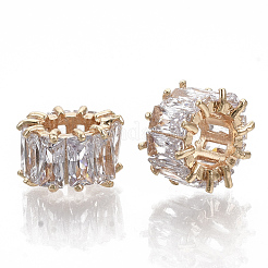 Латунные микро проложить Цирконий Европейский бисером KK-S354-207-NF