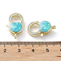 Стойки обшивки латунные микро проложить кубического циркония омара коготь застежками&nbsp;KK-C041-03B-G