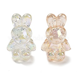 УФ-покрытие прозрачные радужные переливающиеся акриловые бусины TACR-R001-04A