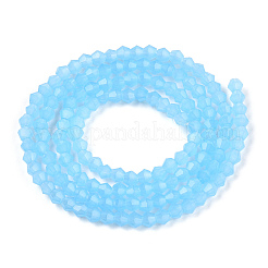 Chapelets de perles en verre imitation jade&nbsp;EGLA-A039-J2mm-D03