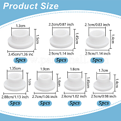 35 шт. 7 стили силиконовых заглушек для отверстий&nbsp;AJEW-OC0005-66