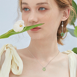 120 pièces 3 couleurs pendentifs bouton imitation jade en verre&nbsp;DIY-HS0002-03
