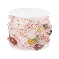 Цепочки из натуральных смешанных самородков из бисера длиной 2 м&nbsp;CHS-TA0001-50