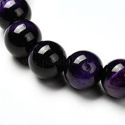 Натуральный тигровый глаз (окрашенные) бусины стрейч браслеты набор&nbsp;BJEW-JB06653-04