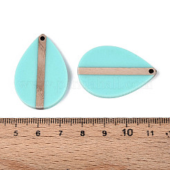 Кулоны из непрозрачной смолы и дерева RESI-T057-47A