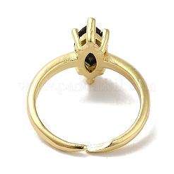 Placage de crémaillère en laiton micro pavé de zircone cubique anneaux réglables&nbsp;RJEW-H228-03G-01