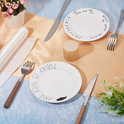 2 chemin de table en polyester de couleur unie&nbsp;DIY-TA0014-08B