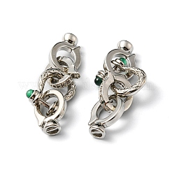 Латунная стойка с микропаве из кубического циркония&nbsp;KK-P235-13P