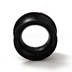 シリコーン耳栓ゲージ  男性女性用トンネル耳エキスパンダー  ブラック  9x16mm  ピン：12mm&nbsp;EJEW-G319-01G