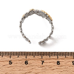 Offene Manschettenringe aus 304 Edelstahl für Damen&nbsp;RJEW-K316-01GP