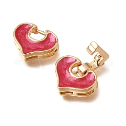 Fermagli pieghevoli a forma di cuore in ottone smaltato&nbsp;KK-CBAA3D5-861G