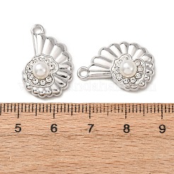 Anhänger aus Legierung und ABS mit Imitationsperlen und Strassen&nbsp;FIND-K030-18B-P