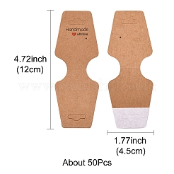 Сложите карточки для демонстрации ювелирных изделий из крафт-бумаги для демонстрации ожерелья и браслета&nbsp;CDIS-YW0001-06