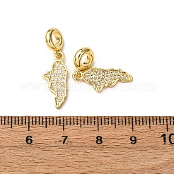 Латунь микропаве прозрачный кубический цирконий европейские подвески с подвесками KK-A265-07G
