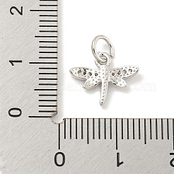 Ciondoli in ottone con placcatura a cremagliera con micro pavé di zirconi chiari&nbsp;LS-KK-B093-10A-P