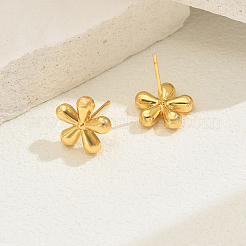 Серьги-гвоздики из нержавеющей стали в форме цветка FM0069