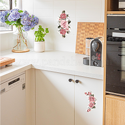 Цветочные ПВХ водонепроницаемые декоративные наклейки DIY-WH0404-013