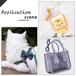 18 шт. 9-х цветные алюминиевые пружинные застежки-кольца&nbsp;KEYC-PH0001-46