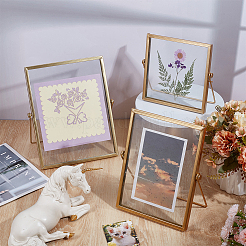 Круглая фоторамка из железа и стекла&nbsp;AJEW-WH0270-534C