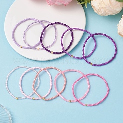 10шт. стеклянные бусины эластичные браслеты для женщин&nbsp;BJEW-MZ00271