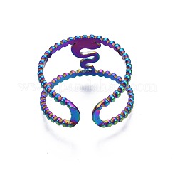 Кольцо-манжета из нержавеющей стали 304 в форме змеи&nbsp;RJEW-N038-088