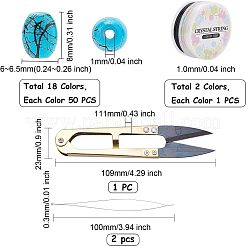 Diy наборы для создания браслетов с обжиговыми и строганными стеклянными бусинами&nbsp;DIY-FH0001-031