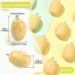 10 шт. подвески из непрозрачной смолы&nbsp;RESI-YW0004-60