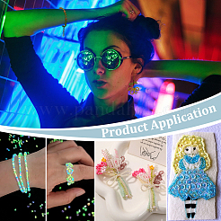 150 г двухцветных светящихся круглых стеклянных бусин&nbsp;SEED-PH0002-44