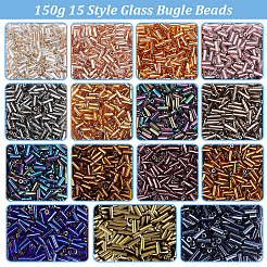 Cuentas de vidrio tipo corneta de 150 g y 15 estilos&nbsp;SEED-PH0002-20