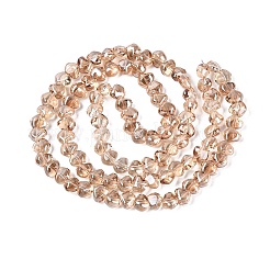 Chapelets de perles en verre transparent électrolytique&nbsp;EGLA-Q133-01A