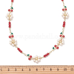 Collares con forma de flor&nbsp;NJEW-JN06292