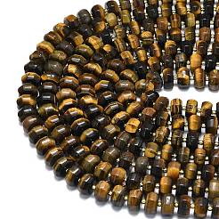 Природных тигровый глаз бисер нитей G-P573-B06-01
