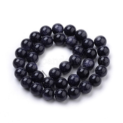 Chapelets de perles en pierre d'or bleue synthétique&nbsp;X-G-S259-41-6mm