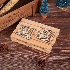 48шт 12 стиля неокрашенные натуральные деревянные большие подвески&nbsp;WOOD-MP0001-01