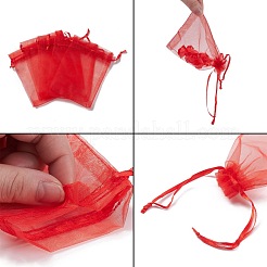 Organza-Geschenktüten mit Kordelzug&nbsp;OP-R016-9x12cm-01