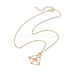 3 шт. 3 стиля 304 нержавеющая сталь кабель цепь макраме мешочек пустой держатель камня изготовление ожерелья NJEW-JN04974