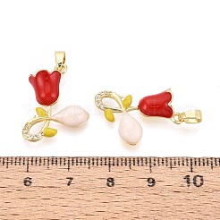 Ottone micro spianare pendenti zirconi&nbsp;KK-T080-81A-G