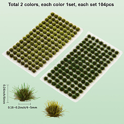 208 шт. 2-цветные нейлоновые мини-пучки травы&nbsp;AJEW-SP0003-17B
