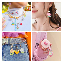 30шт 5 цвета прозрачные подвески из смолы RESI-TA0001-68