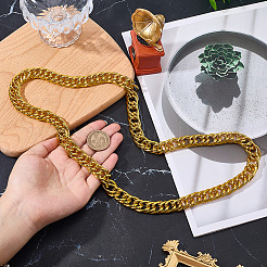 1 collier chaîne cubaine en alliage d'aluminium de 14.5 mm&nbsp;NJEW-SP0001-21B