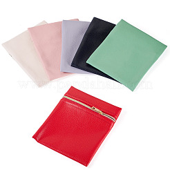 6 шт. 6 цвета искусственной кожи сумки для хранения ювелирных изделий на молнии&nbsp;ABAG-TA0001-72B